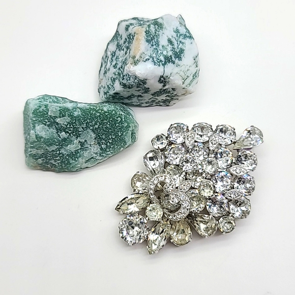 Vintage EISENBERG ICE Pronged Rhinestone Brooch! Excellent Condition! - Picture 2 of 12